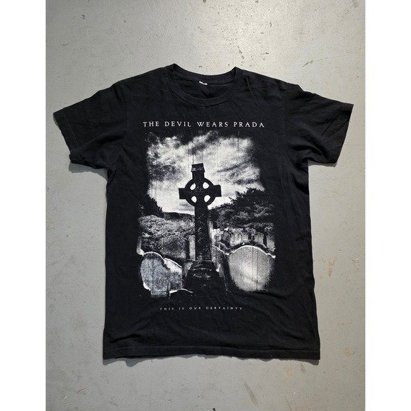 The Devil Wears Prada Other - The Devil Wears Prada Band T Shirt Celtic Cross Graphic Black Short Sleeve Tee